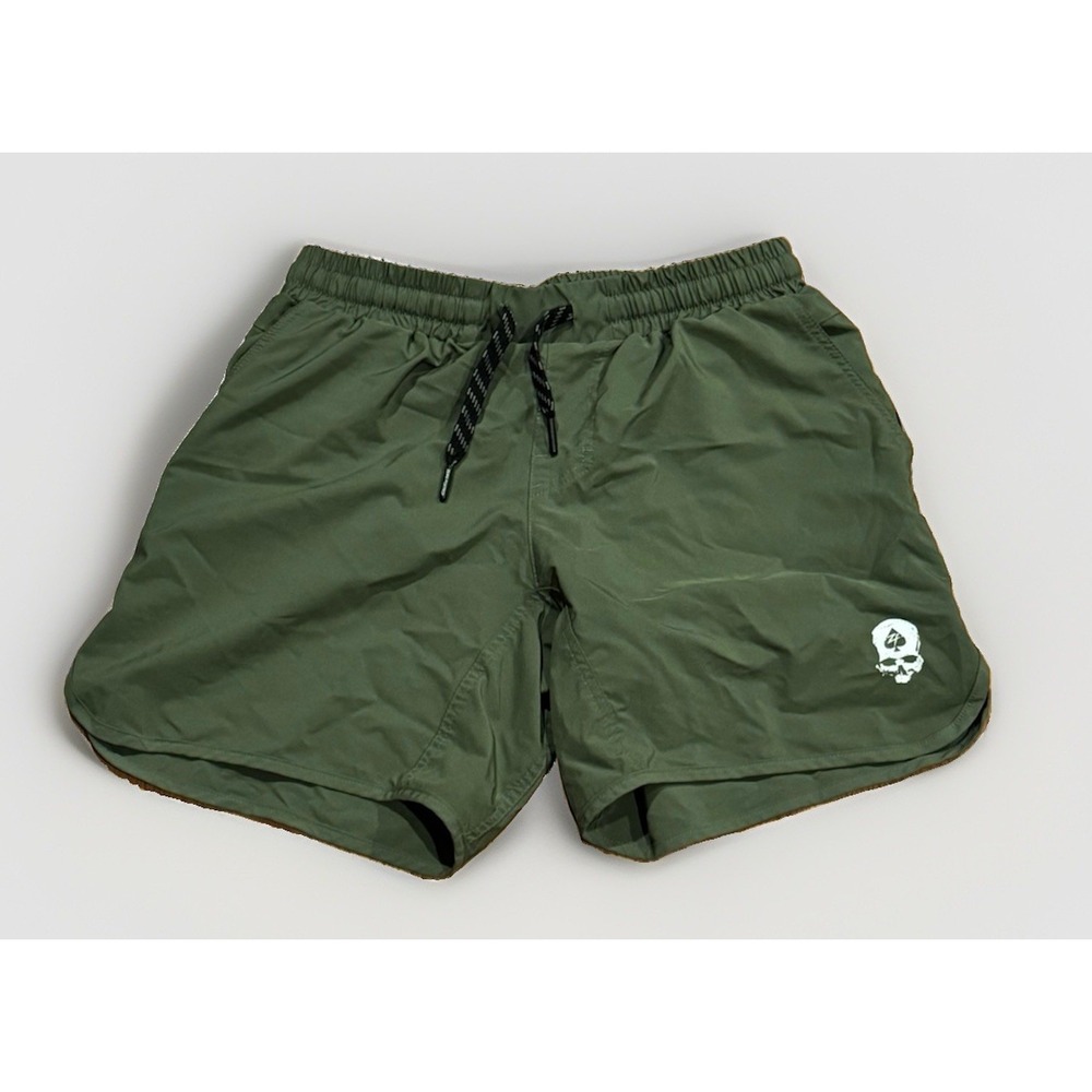 Zero Foxtrot Shorts Mens M Olive Green Running Gym Athletic 7" Inseam OD